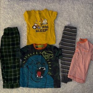 3T Kids Old Navy, George Pajama Set with Dinosaur/Construction t shirts